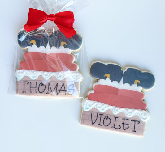 Christmas/Holiday - Stuck Santa Personalized Cookie