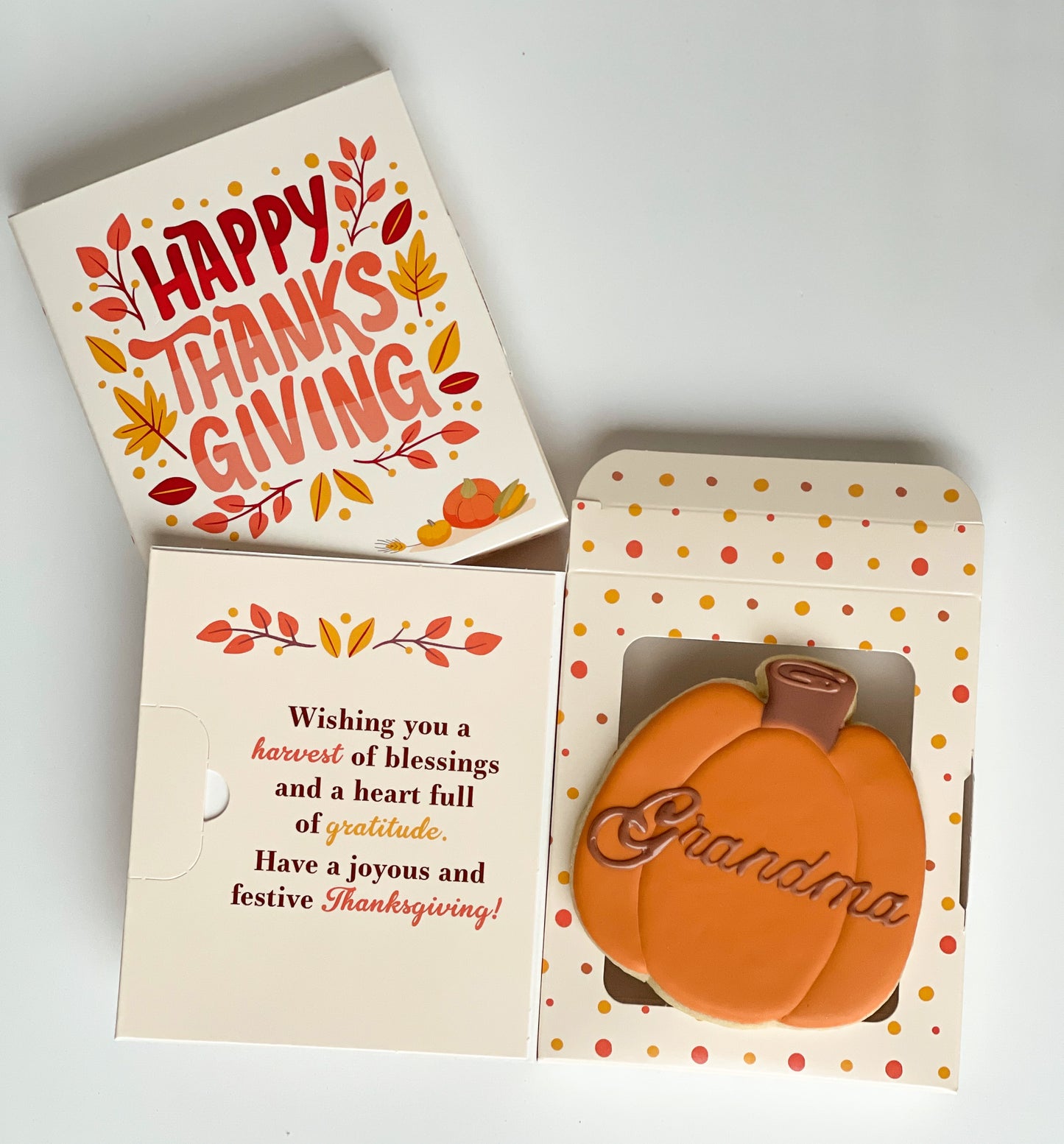 Thanksgiving - Personalized Cookie Greeting Card - NEW