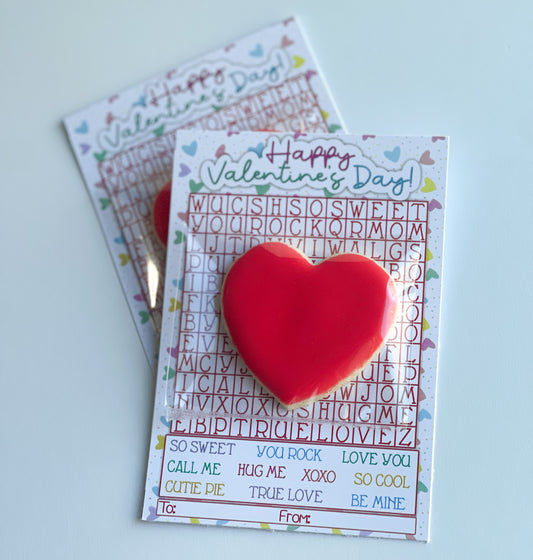 Valentine's Day - Word Search Cookie Card