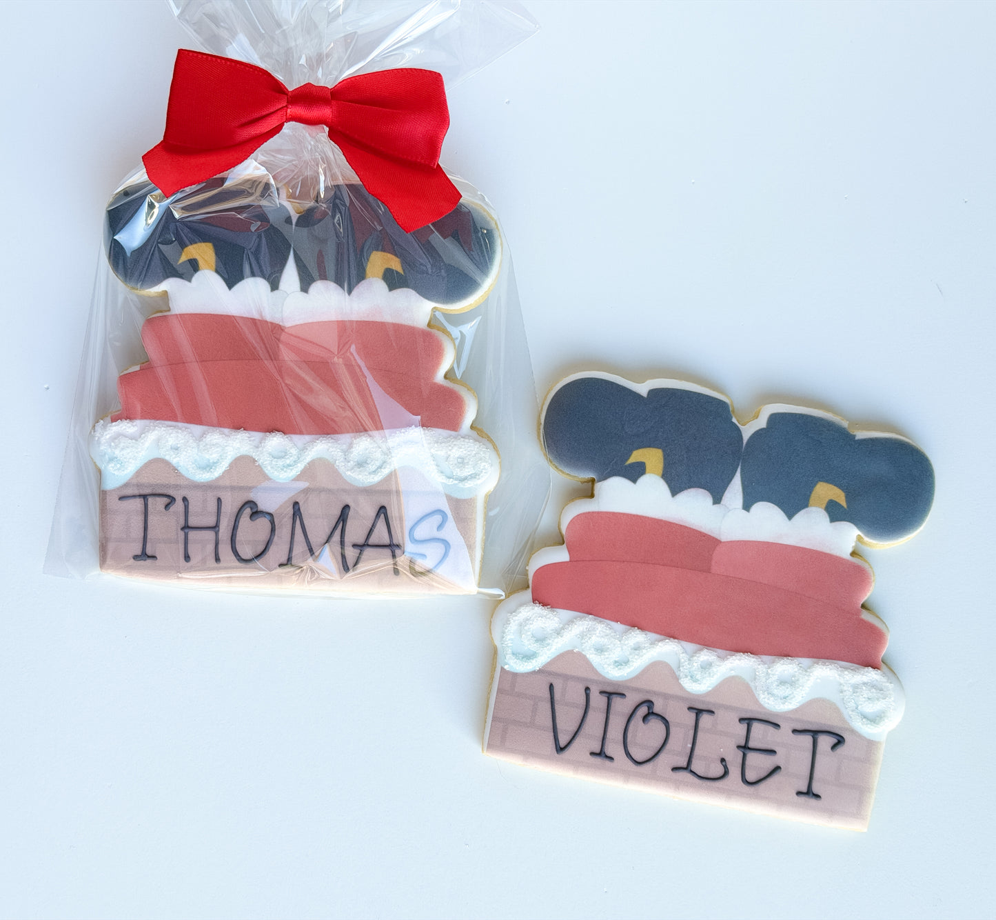 Christmas/Holiday - Stuck Santa Personalized Cookie